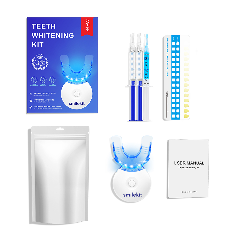 Teeth Whitening Kit - 5X LED L - Teeth Whitening Mouthwash recension och pris