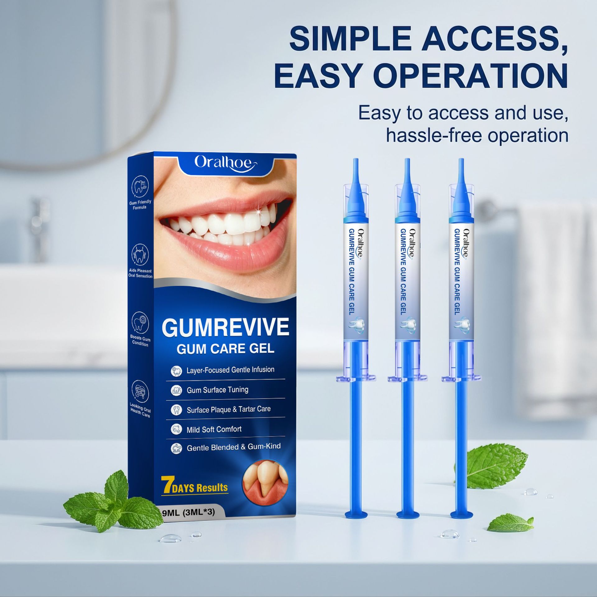Oral Care Gel 3Pcs Gum Cleanin - Teeth Whitening Near Me recension och pris
