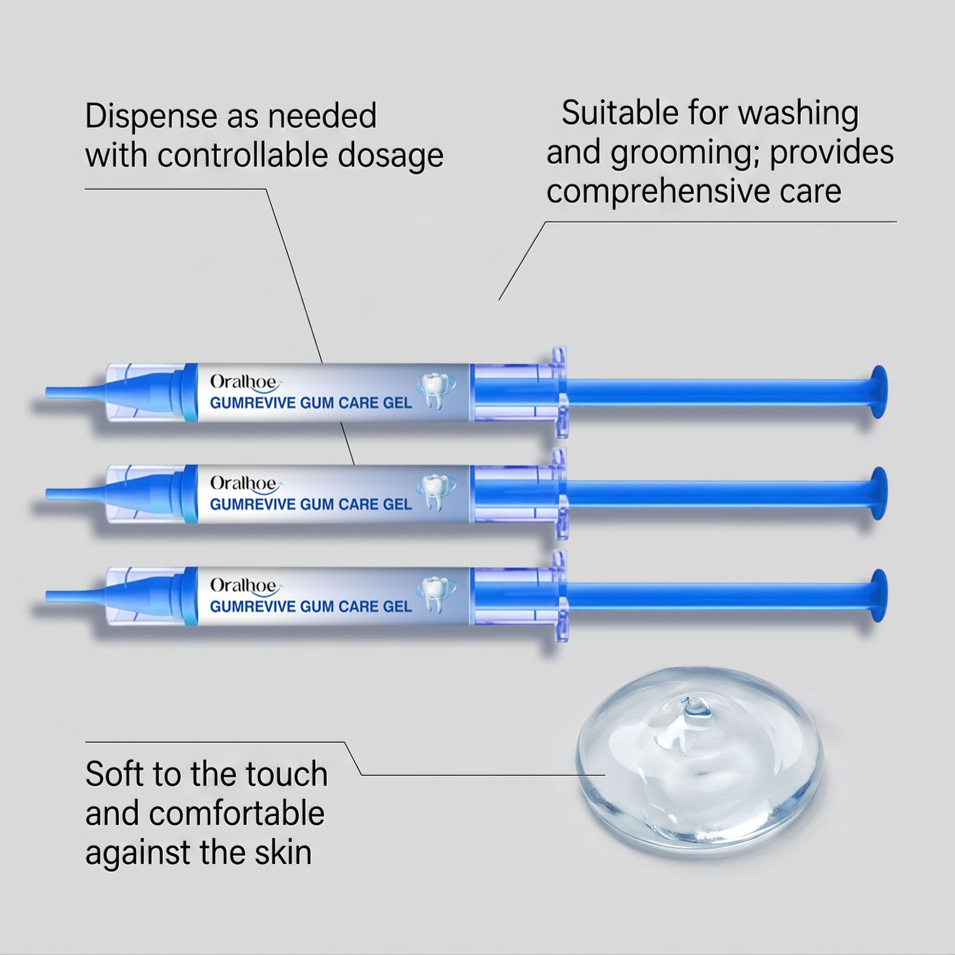Oral Care Gel 3Pcs Gum Cleanin - Teeth Whitening Near Me recension och pris